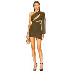 Michael Costello x REVOLVE Mai Mini Dress in Olive XX-Small New Womens Party